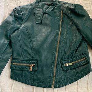 Green Faux Leather Jacket